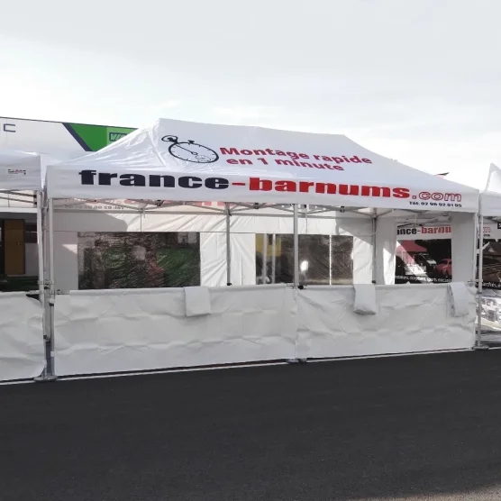 Demi-paroi en 380gr/m2 de 3m pour barnum pliant