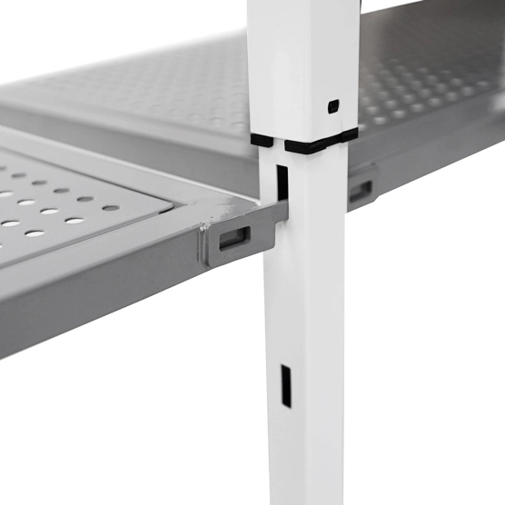 Encoches de présentoir comptoir métallique pliant 2m