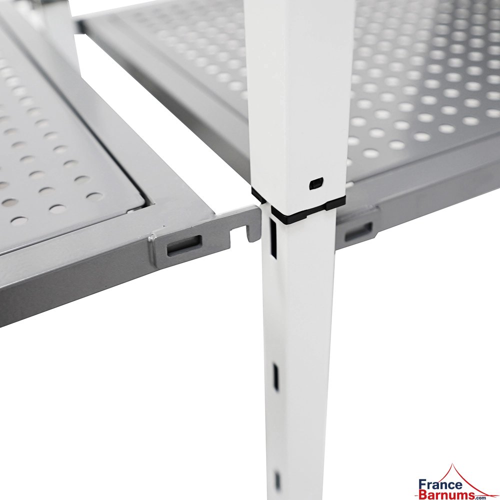 Encoches de présentoir comptoir métallique pliant 2m