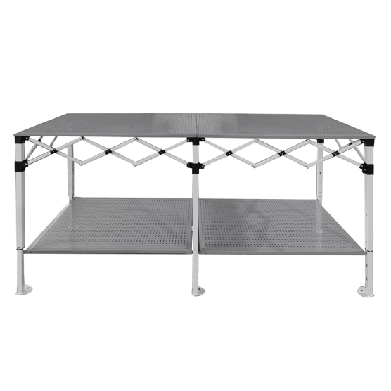 Table pliante de 2m x 70cm sur 2 niveaux