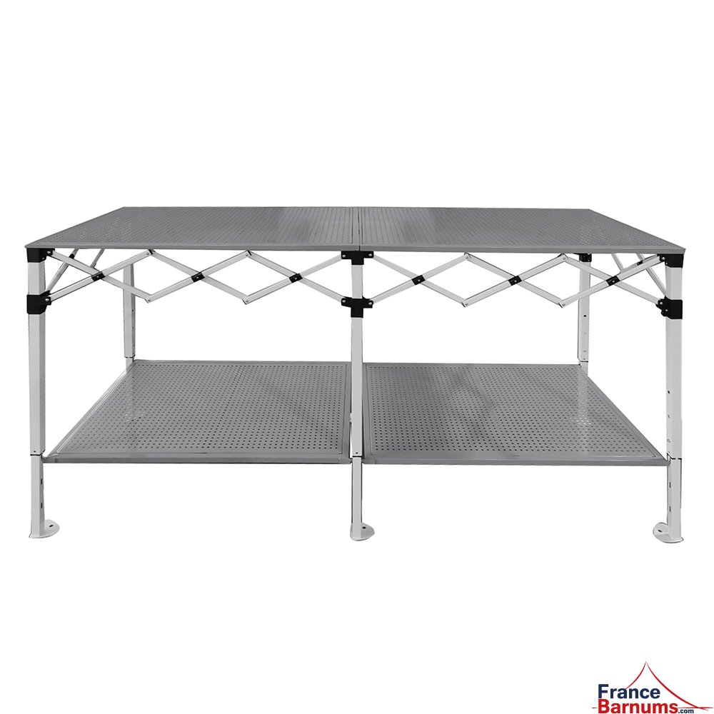 Table pliante de 2m x 70cm sur 2 niveaux