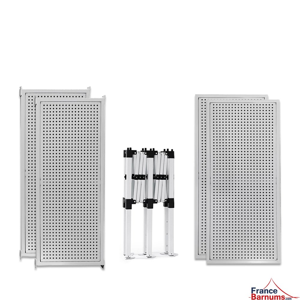 Encombrement minimal une fois pliée de la table comptoir pliante de 2m de long et de 40cm de large