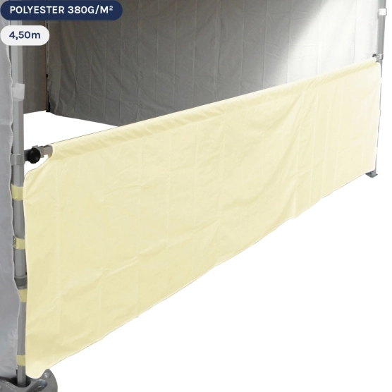 Demi-paroi beige de 4,5m en 380g