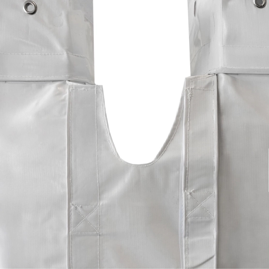 Bâche de jonction pour barnums pliants en PVC 580g/m² avec encoche pour gouttière