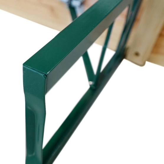 Pied de table brasserie type Bavière de 180cm en bois et acier