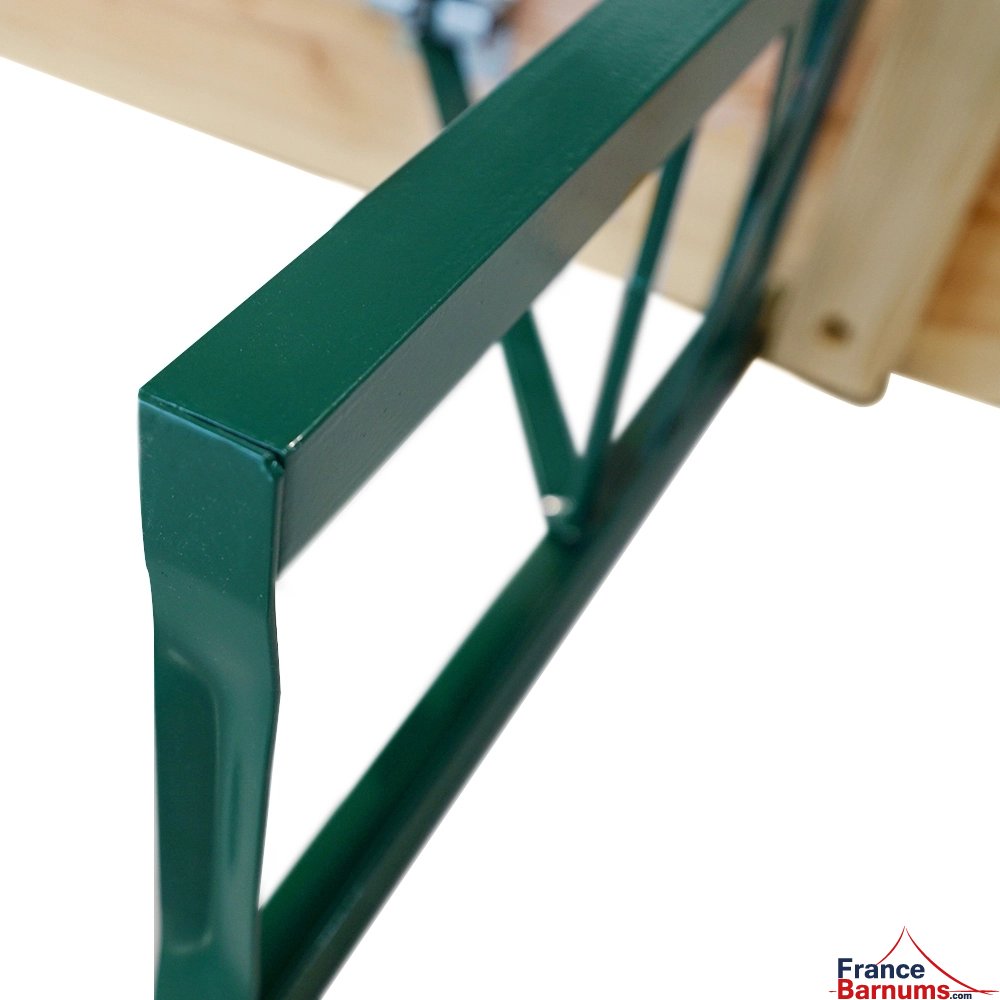 Pied de table brasserie type Bavière de 180cm en bois et acier