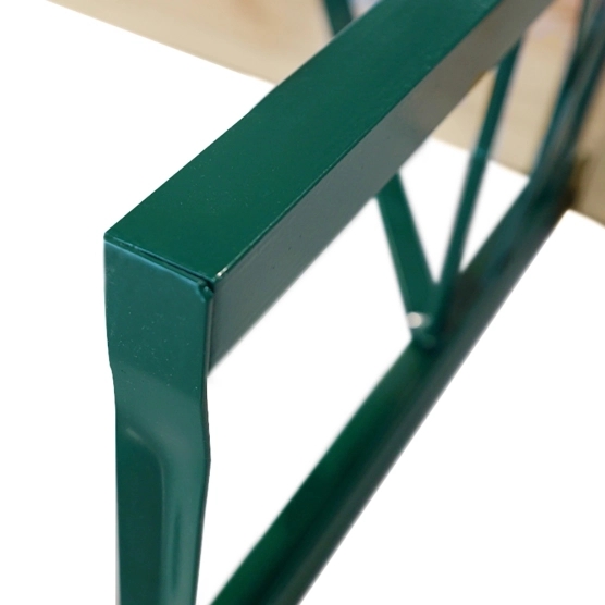 Pied de table brasserie type Bavière de 220cm en bois et acier