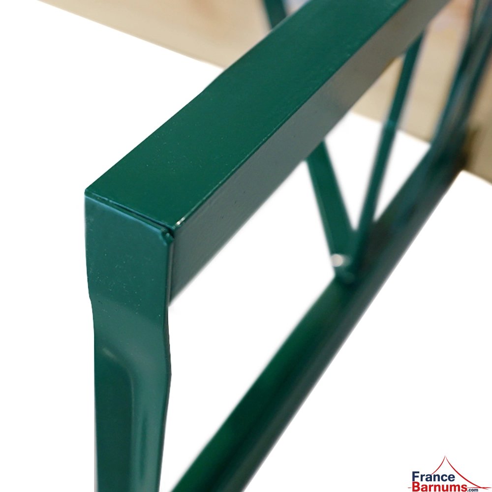 Pied de table brasserie type Bavière de 220cm en bois et acier