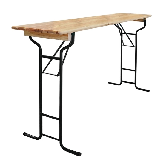 À la fois belle, robuste et pratique, notre table de brasserie haute rectangulaire a un plateau d'une épaisseur de 30mm en bois.