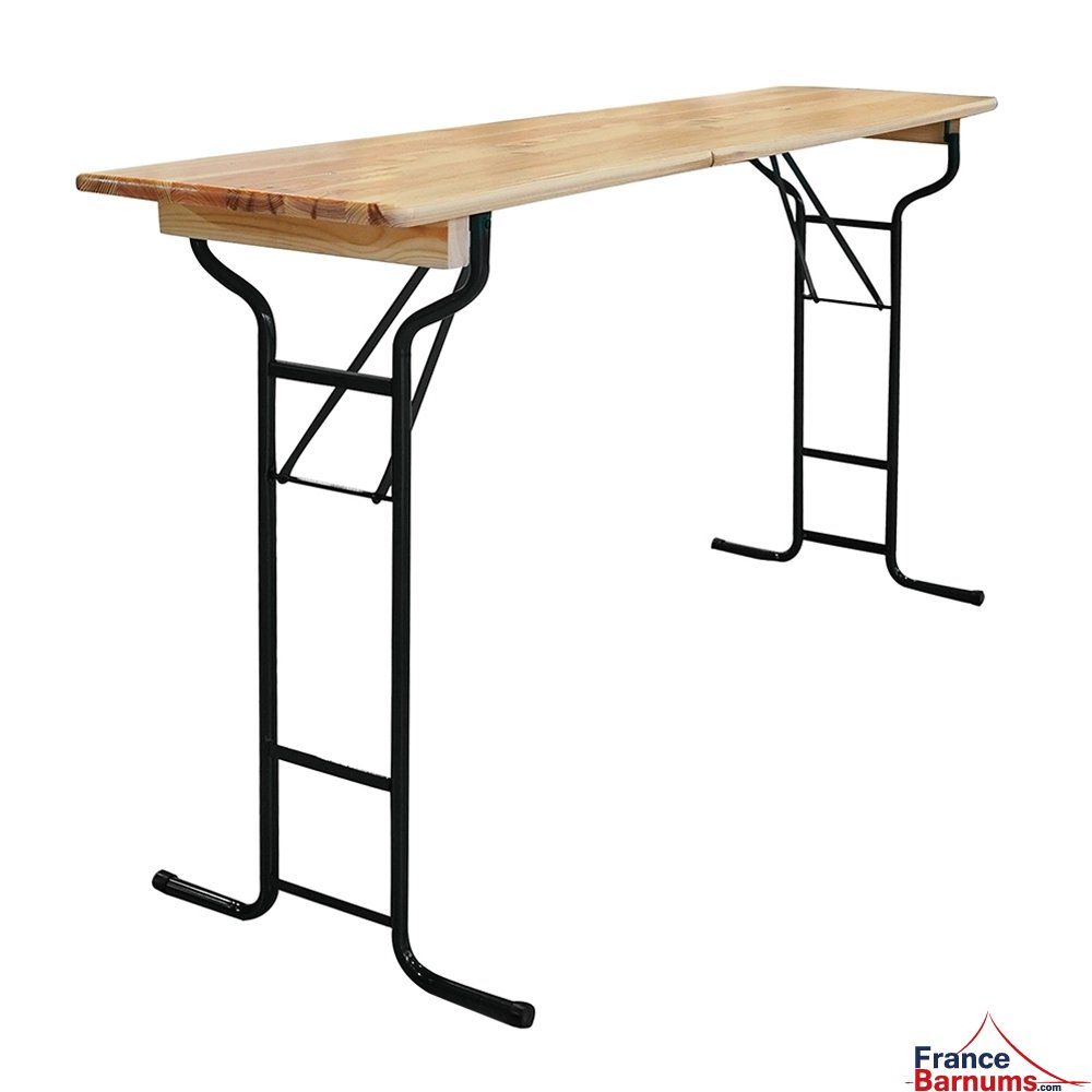 À la fois belle, robuste et pratique, notre table de brasserie haute rectangulaire a un plateau d'une épaisseur de 30mm en bois.