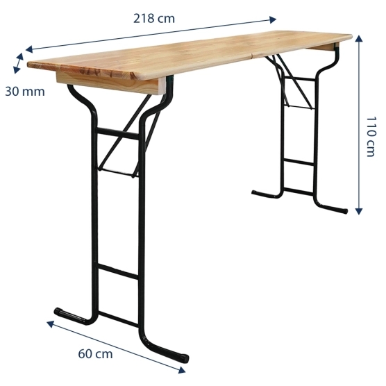 À la fois belle, robuste et pratique, notre table de brasserie haute rectangulaire a un plateau d'une épaisseur de 30mm en bois.