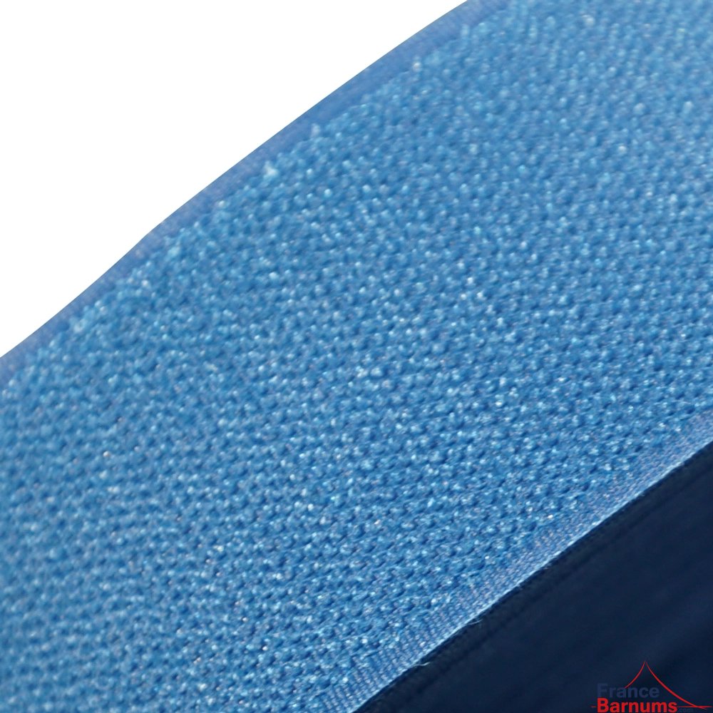 Rouleau de velcro de 2,5m pour bâche de barnum pliant - Côté "Crochets" Bleu
