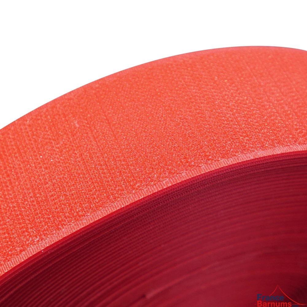 Rouleau de velcro de 2,5m pour bâche de barnum pliant - Côté "Crochets" Rouge