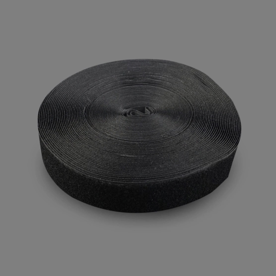 Rouleau de velcro de 2,5m pour bâche de barnum pliant - Côté "Velours" Noir