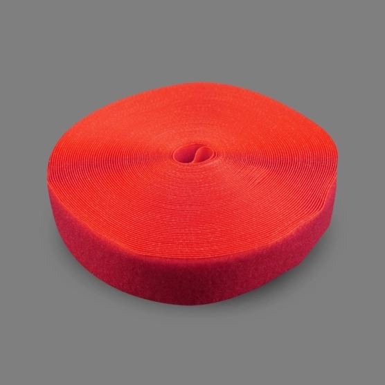Rouleau de velcro de 2,5m pour bâche de barnum pliant - Côté "Velours" Rouge