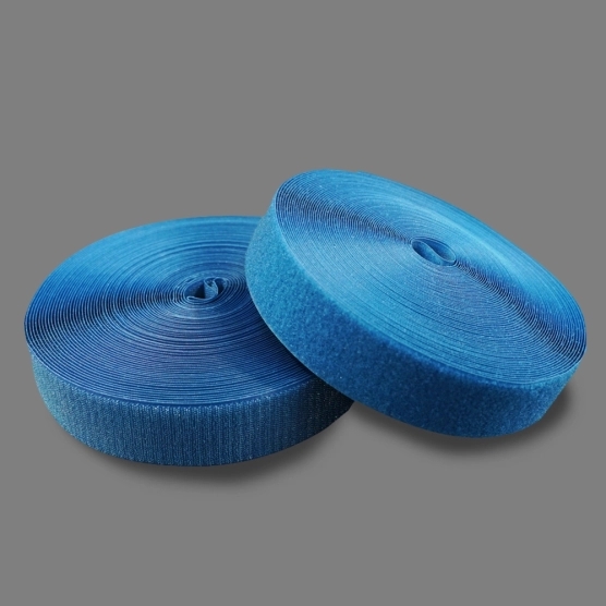 Pack de Rouleaux de velcro de 2,5m pour bâche de barnum pliant - 1x Côté "Velours" et 1x "Crochets" Bleu