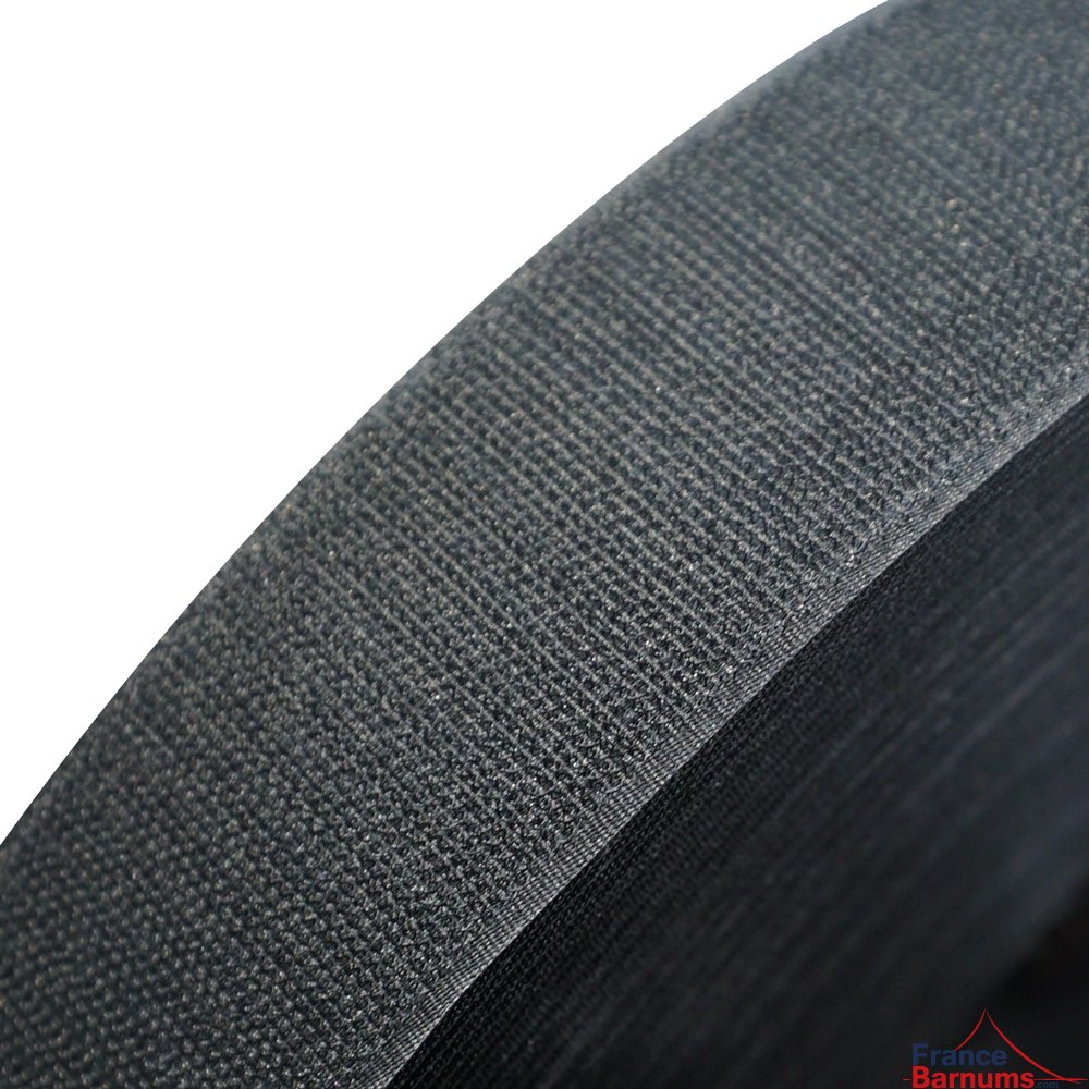 Pack de Rouleaux de velcro de 2,5m pour bâche de barnum pliant - 1x Côté "Crochets" Noir