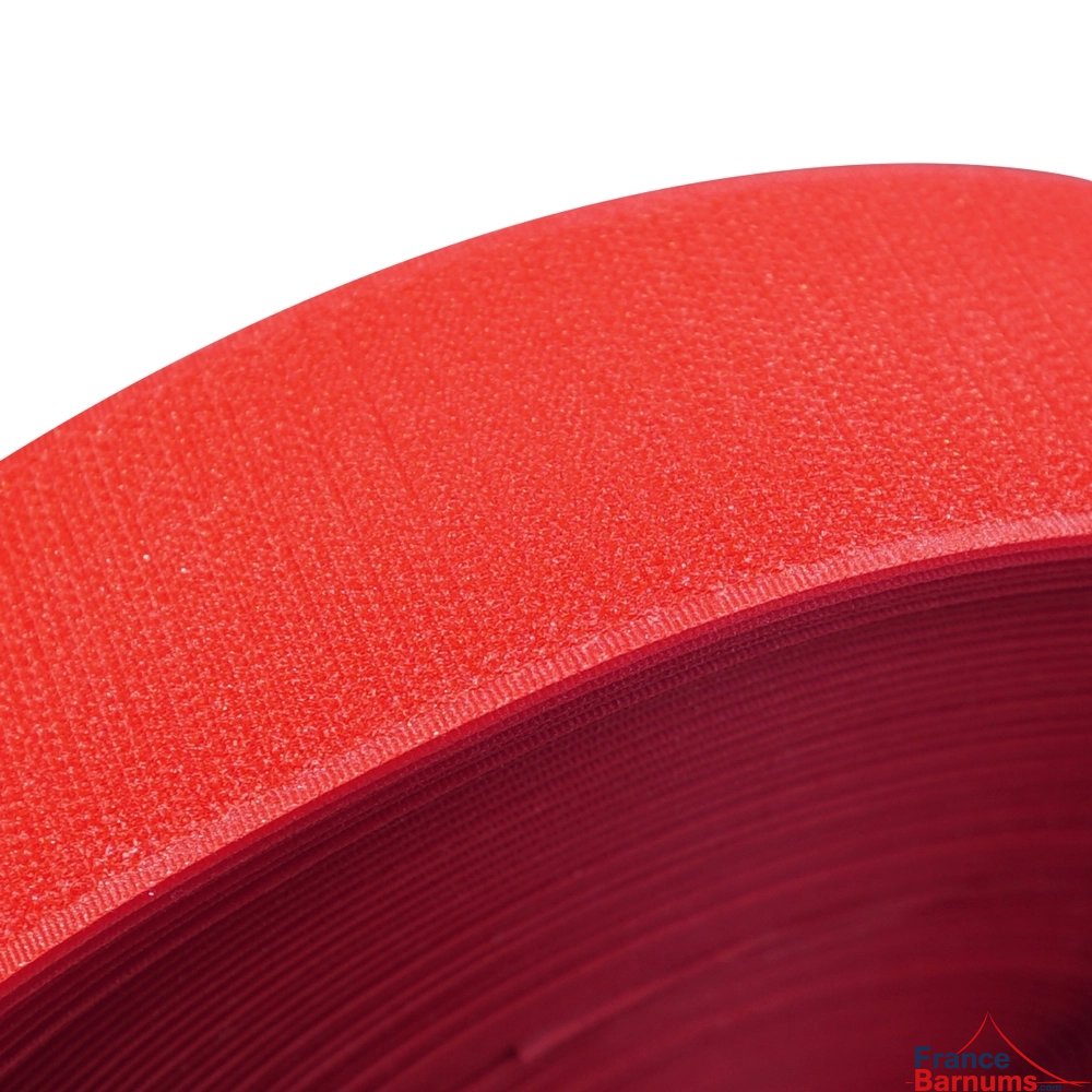 Pack de Rouleaux de velcro de 2,5m pour bâche de barnum pliant - 1x Côté "Crochets" Rouge