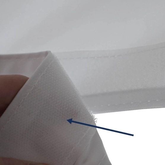 Rouleau de velcro de 2,5m pour bâche de barnum pliant - en situation crochet