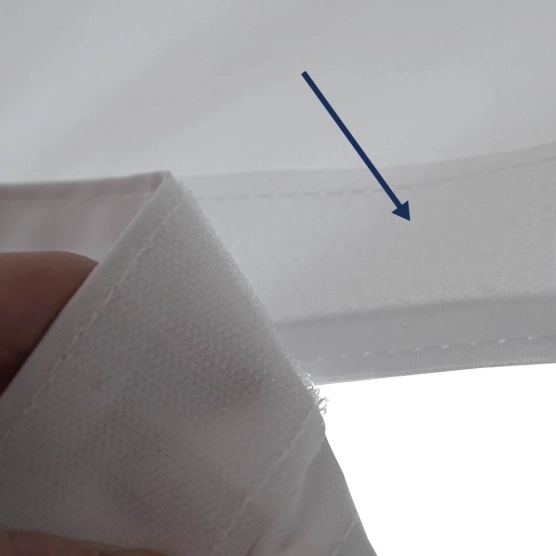 Rouleau de velcro de 2,5m pour bâche de barnum pliant - en situation velours