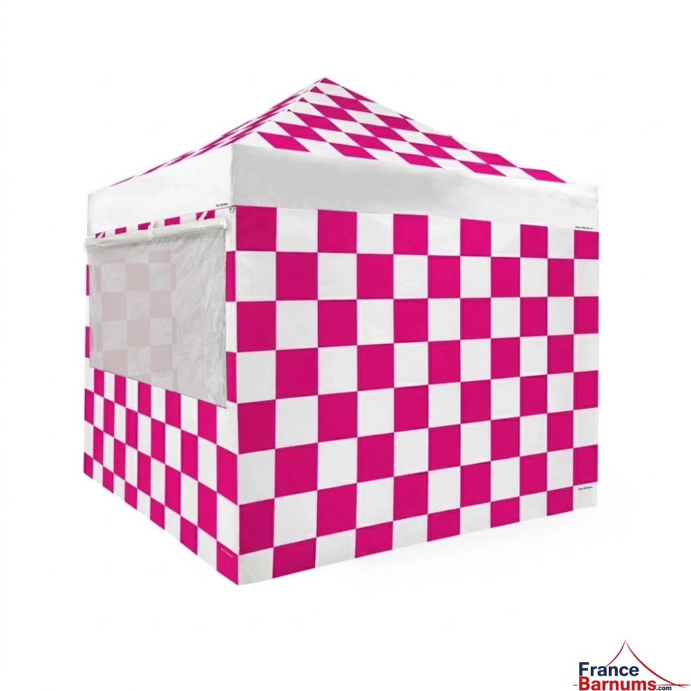 version 3d barnum pliant capsule RACING ROSE avec pack fenêtres spécial