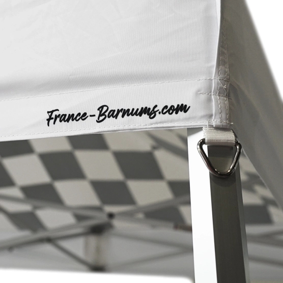 barnum pliant Capsule RACING en damier et son marquage de toit