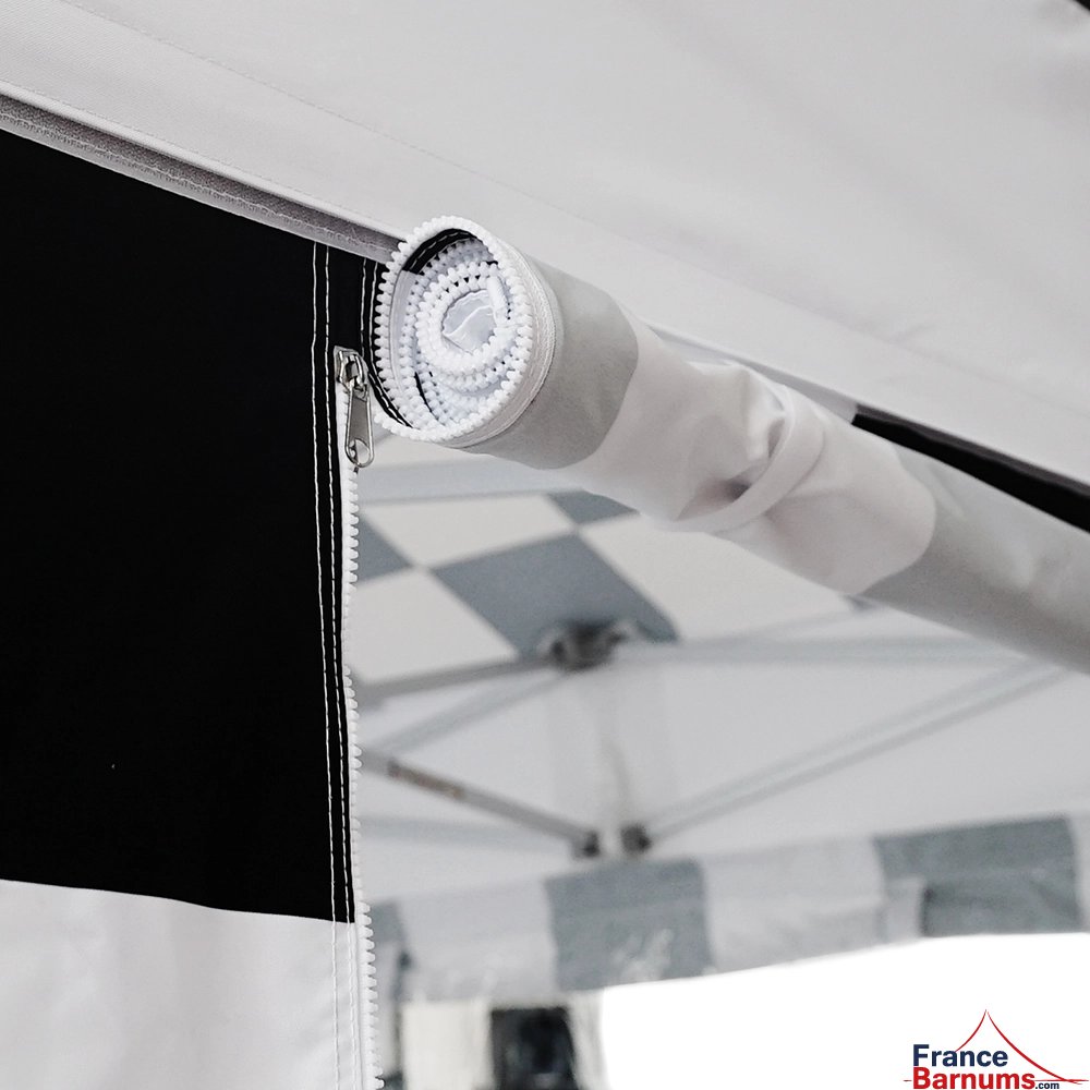 Porte enroulable du barnum pliant Capsule RACING motif damier