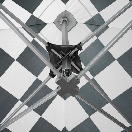 Mât du Barnum imprimé racing noir (structure 45 luxe)