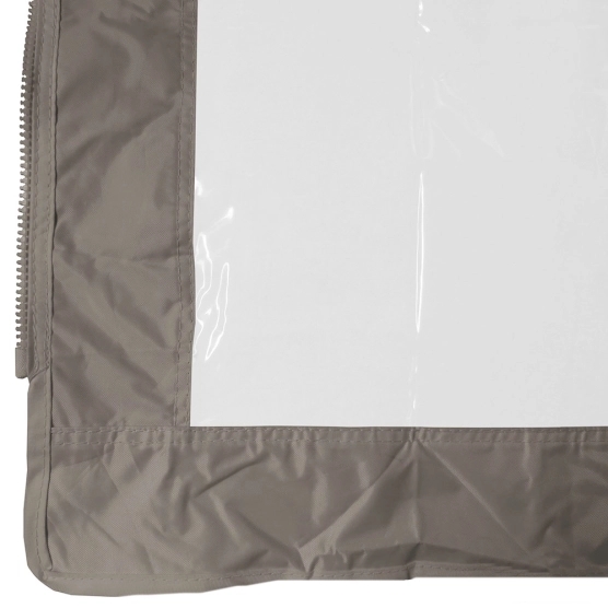 bordure avec fermeture éclair mur transparent taupe