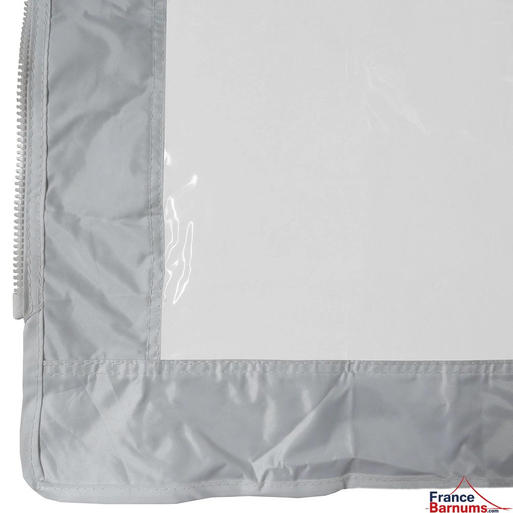 bordure avec fermeture éclair mur transparent blanc