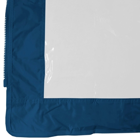 bordure avec fermeture éclair mur transparent bleu