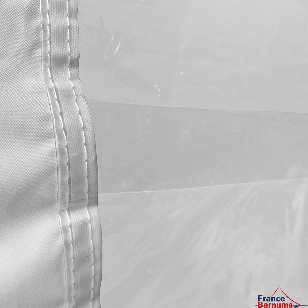 raccord transparent mur 3m blanc