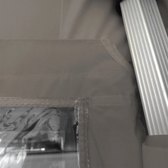 accroche velcro cloison transparente taupe