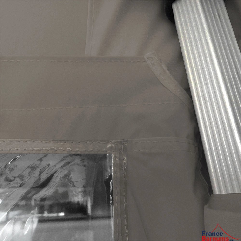 accroche velcro cloison transparente taupe