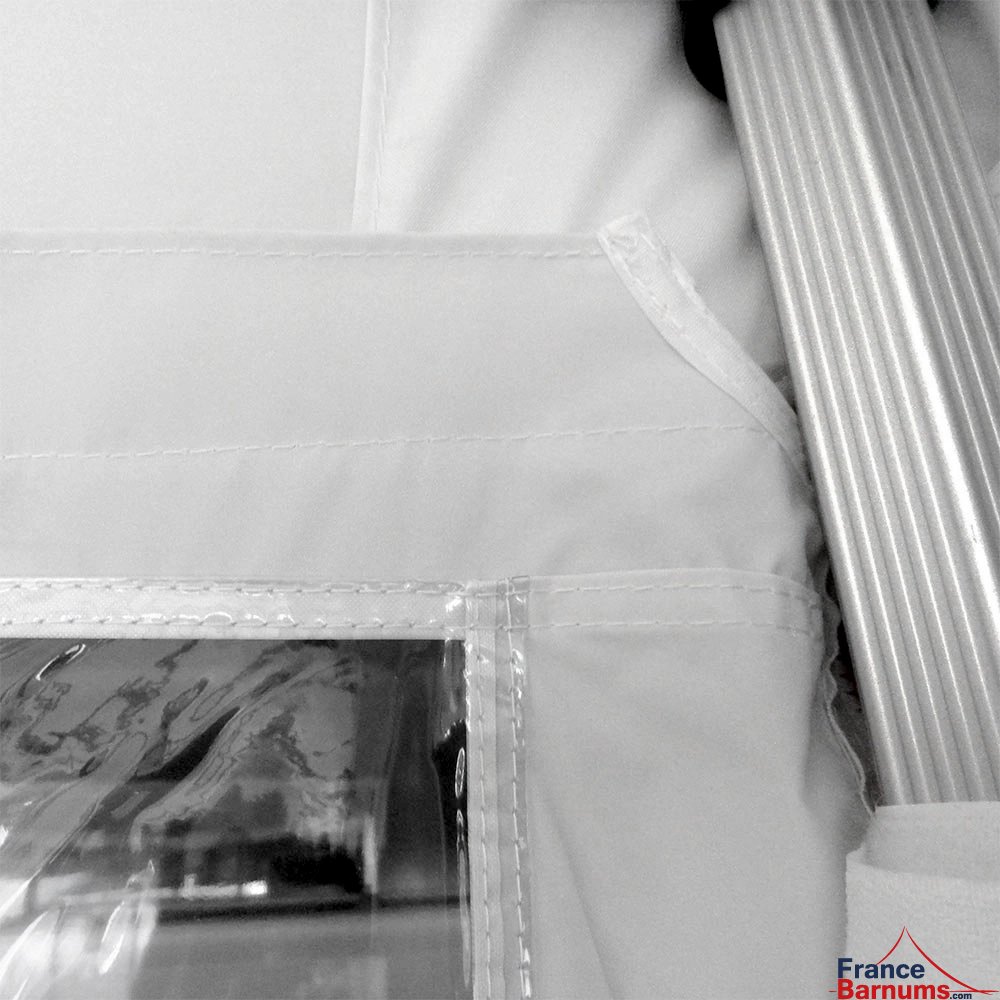 accroche velcro cloison transparente blanche