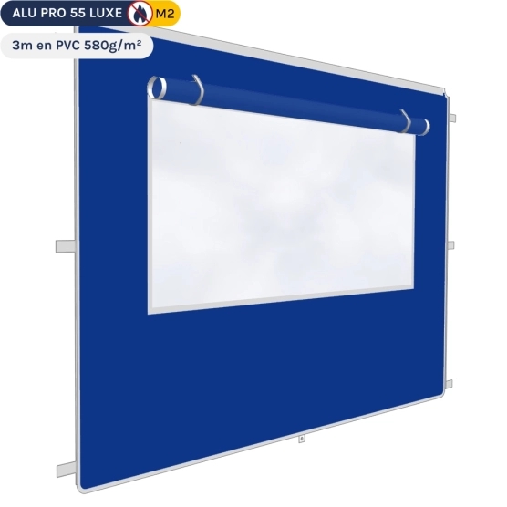 Paroi mur fenêtre avec occultant de 3m bleu - 580gr/m²