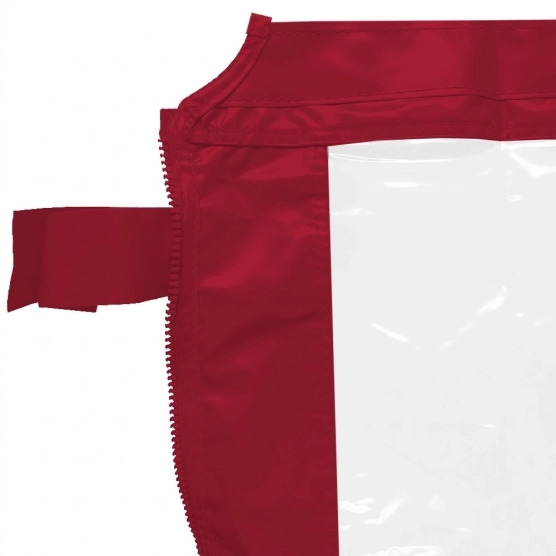 passants velcro paroi transparente rouge