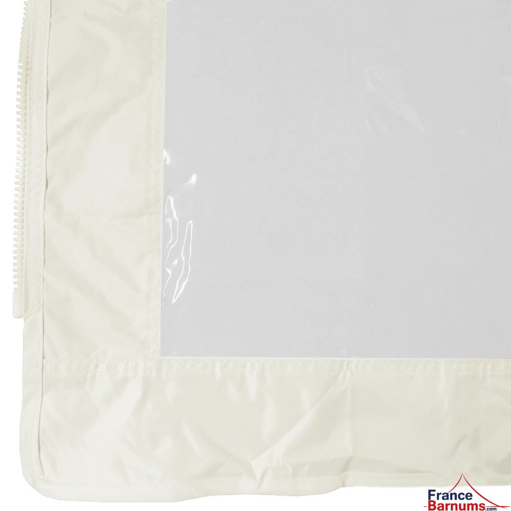 bordure avec fermeture éclair mur transparent beige