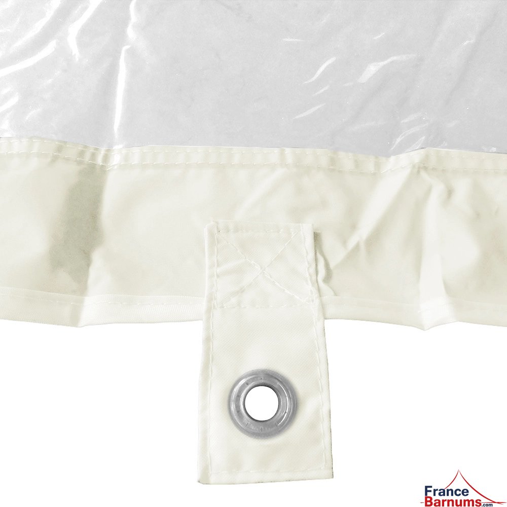 œillet sur mur transparent beige