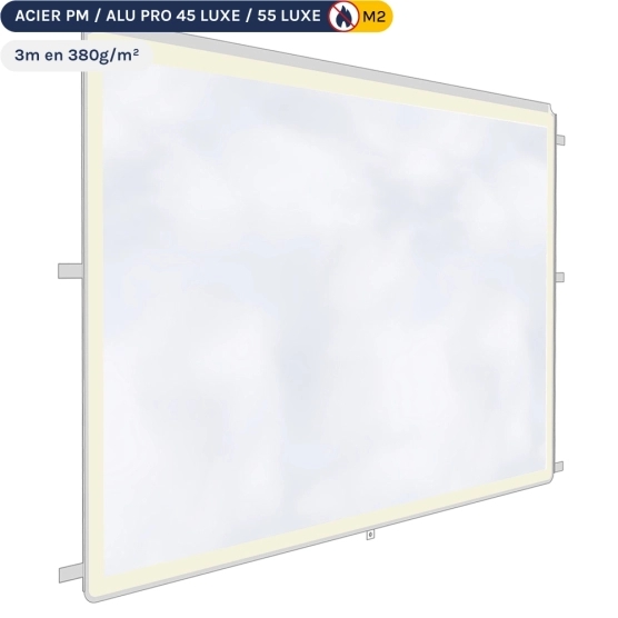 Mur transparent de 3m en 380gr/m² - Beige
