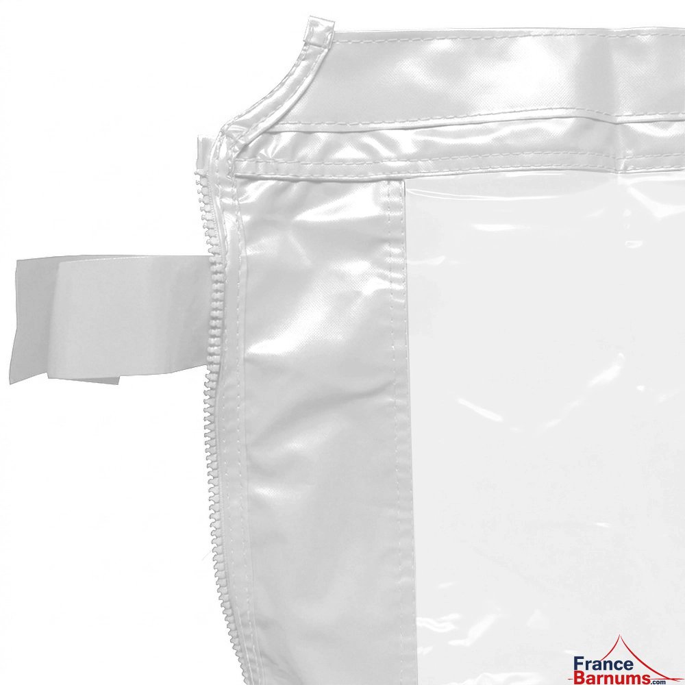 Velcro de paroi transparente blanche en PVC 580g/m²
