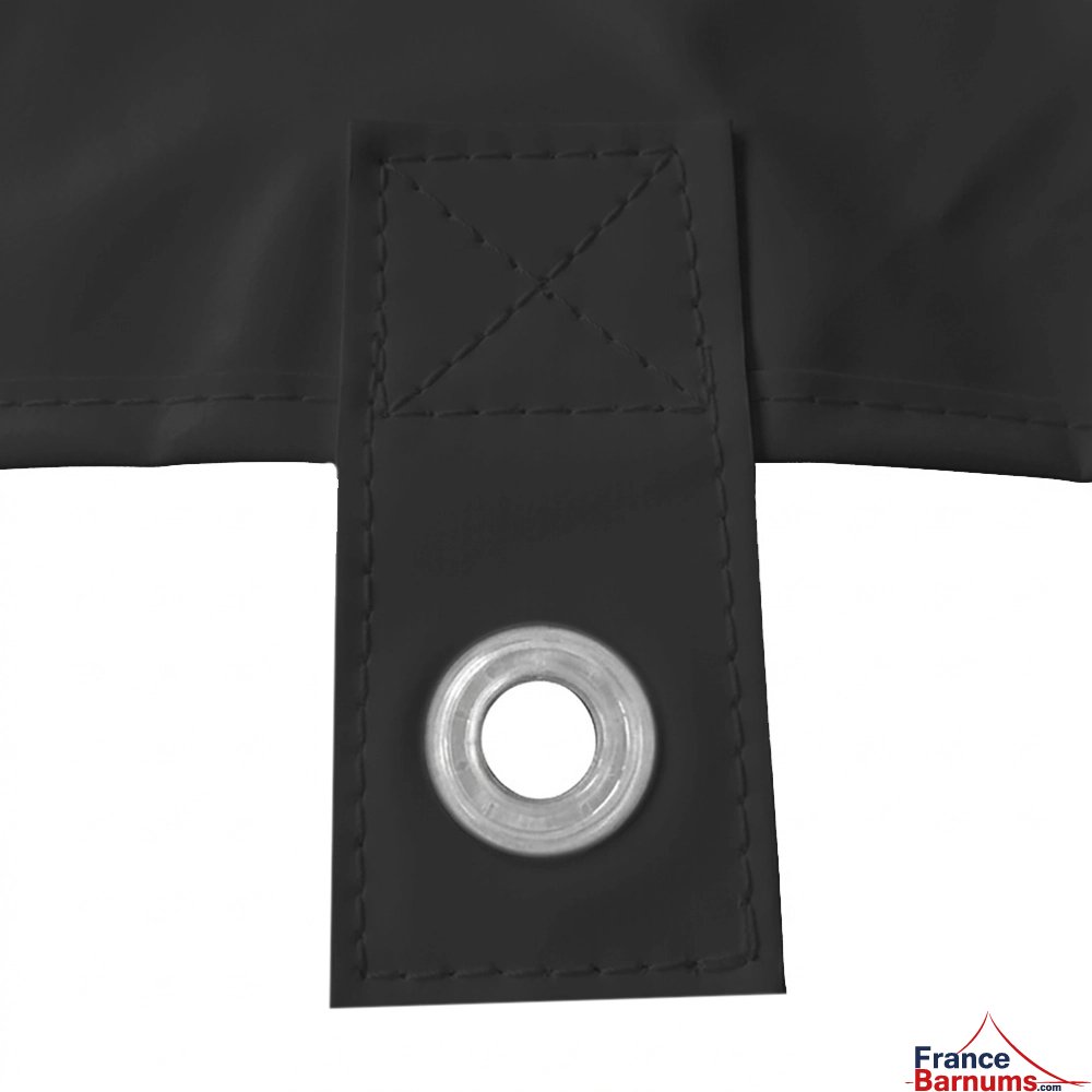 Œillet de paroi en PVC 580g/m² noire