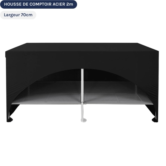Housse de comptoir acier de 2m de long et 70cm de large