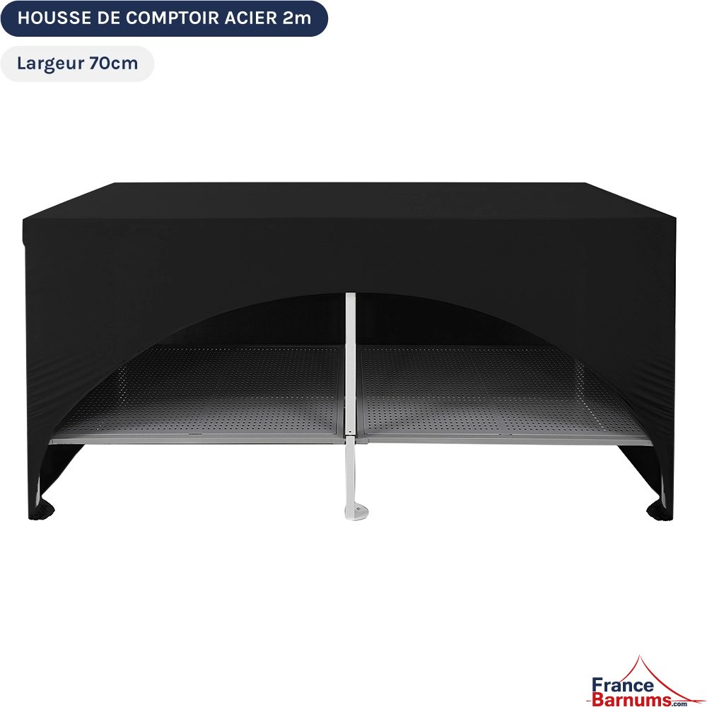 Housse de comptoir acier de 2m de long et 70cm de large