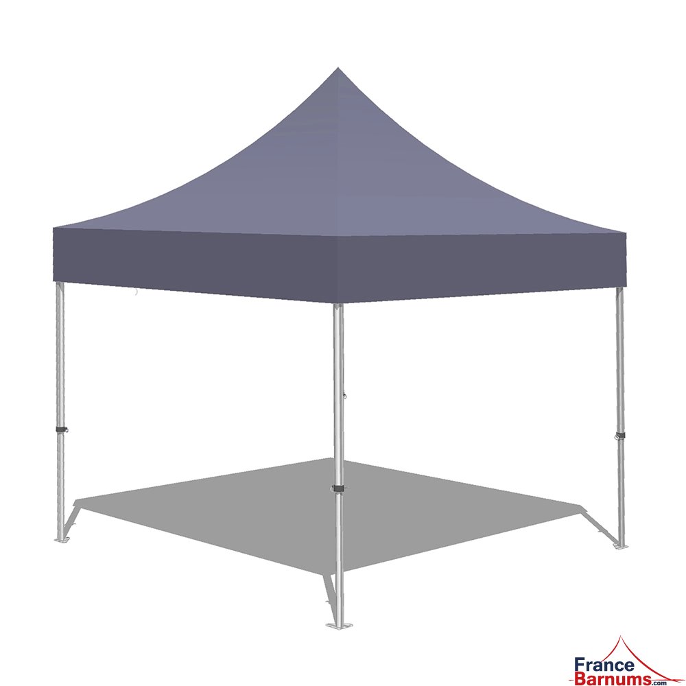 Tonnelle Pliante - Stand Acier Premium M2 3x3m BLANC 380gr/m²