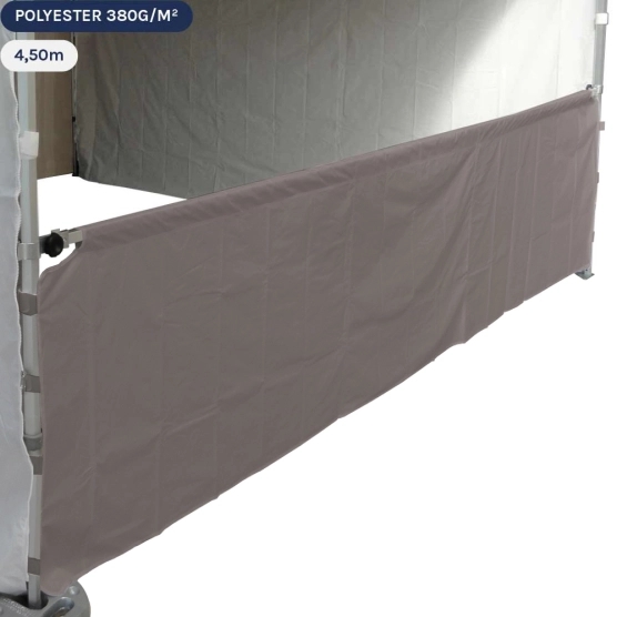 Demi-paroi taupe de 4,5m en 380gr Demi-paroi taupe de 4,5m en 380gr