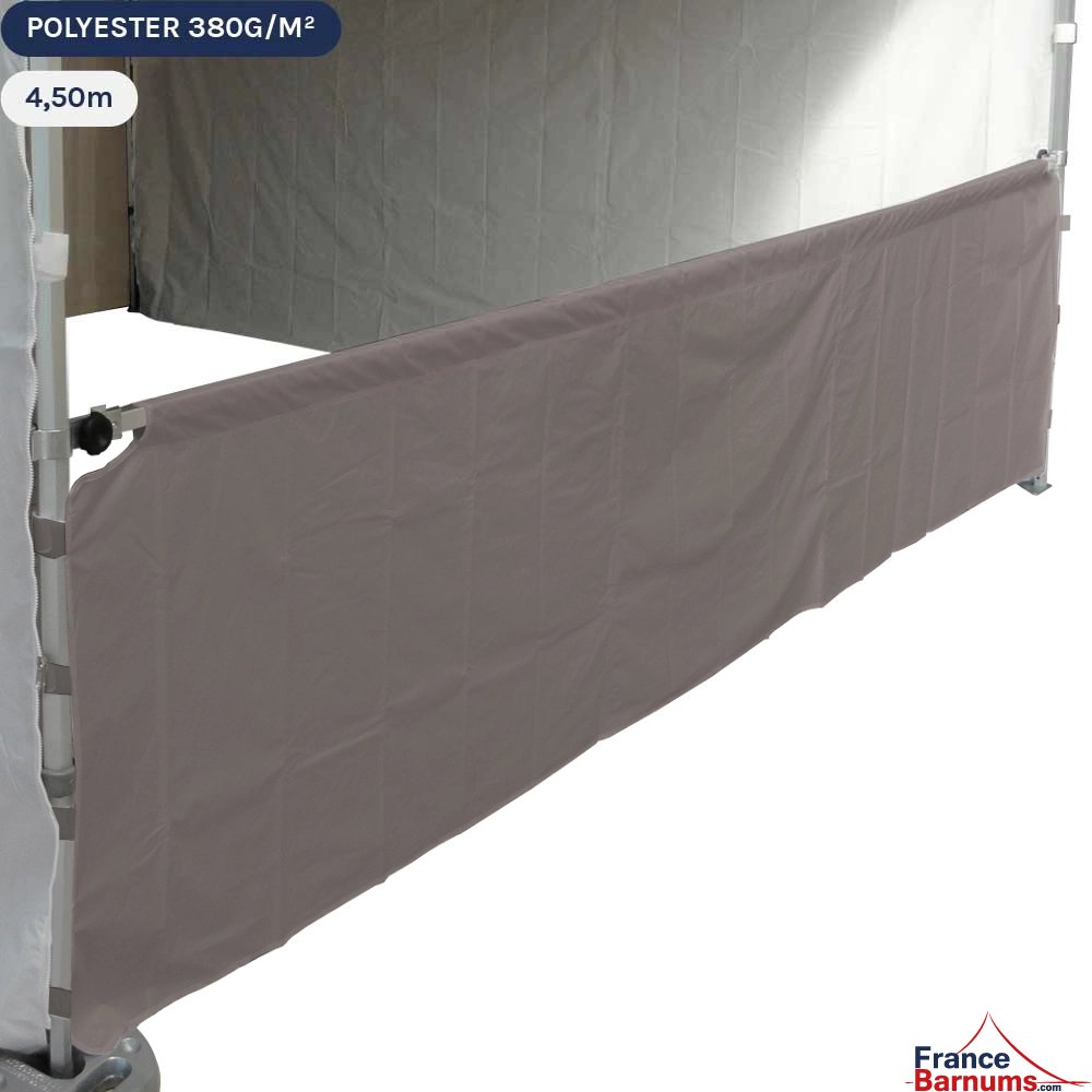 Demi-paroi taupe de 4,5m en 380gr Demi-paroi taupe de 4,5m en 380gr