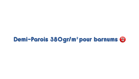 Demi-parois 380gr/m² pour Barnums Pliants
