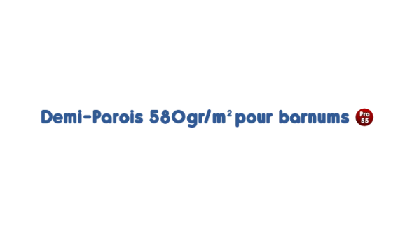 Demi-parois 580gr/m² pour Barnums Pliants