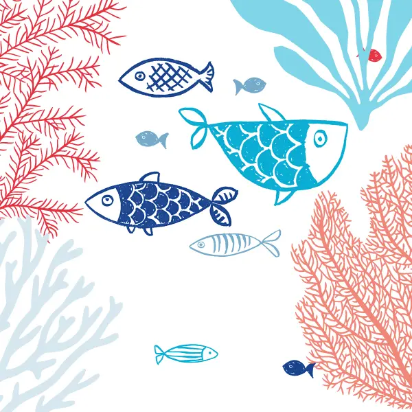 détail de l'imprimé ocean